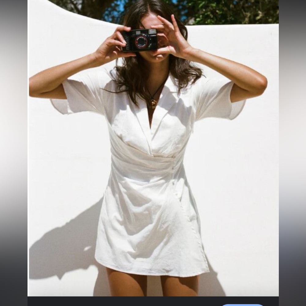 Sabo Skirt Teodora White Wrap Dress Small